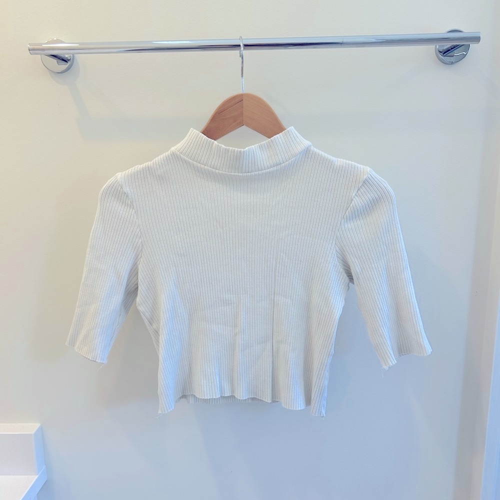 Assembly New York Small Mock Turtle Neck Cropped Top